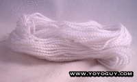 White Brazilian Mondo String 100 Percent Polyester